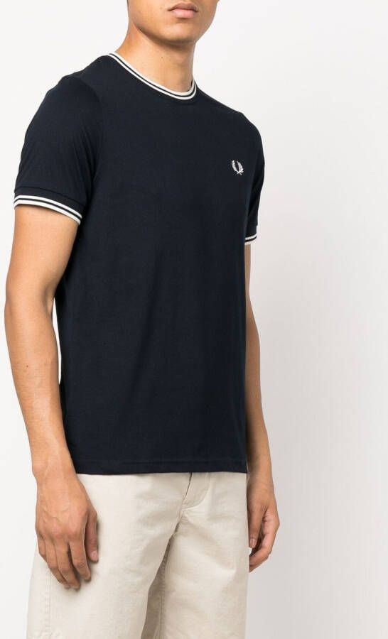 Fred Perry T-shirt met geborduurd logo Blauw