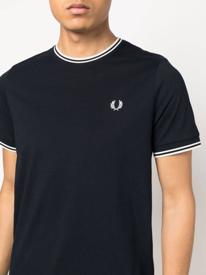 Fred Perry T-shirt met geborduurd logo Blauw