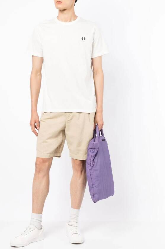 Fred Perry T-shirt met geborduurd logo Wit