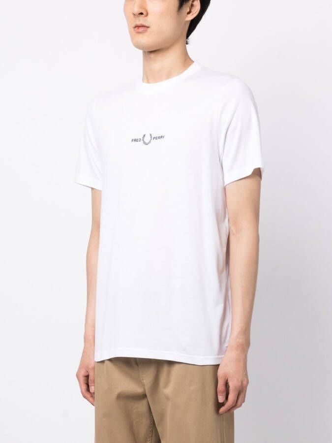 Fred Perry T-shirt met logoprint Wit