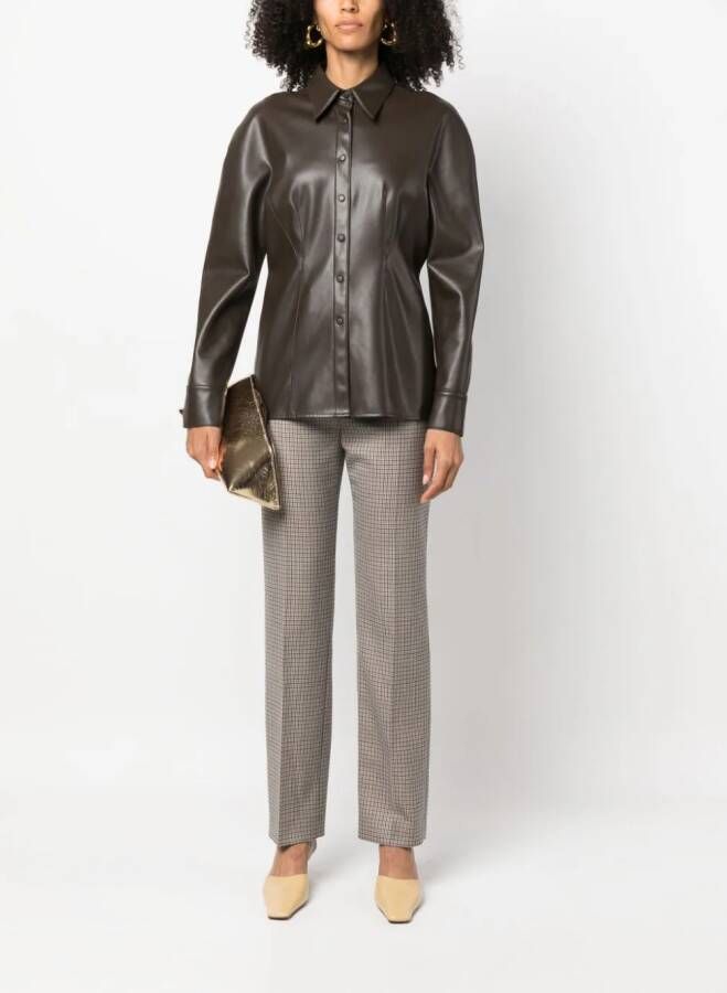 Frenken Geruite pantalon Beige