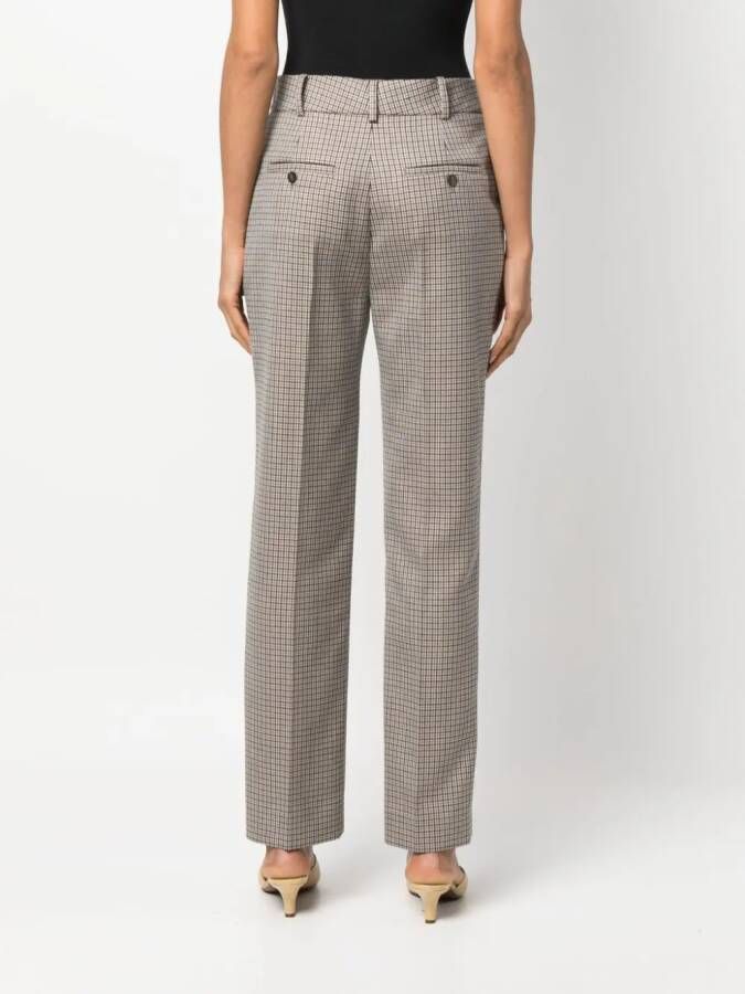 Frenken Geruite pantalon Beige