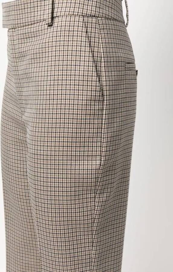 Frenken Geruite pantalon Beige
