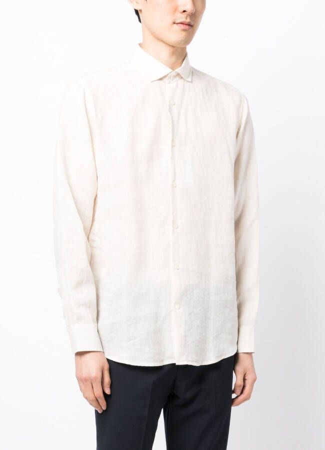 Frescobol Carioca Antonio linnen overhemd Beige