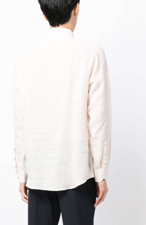 Frescobol Carioca Antonio linnen overhemd Beige