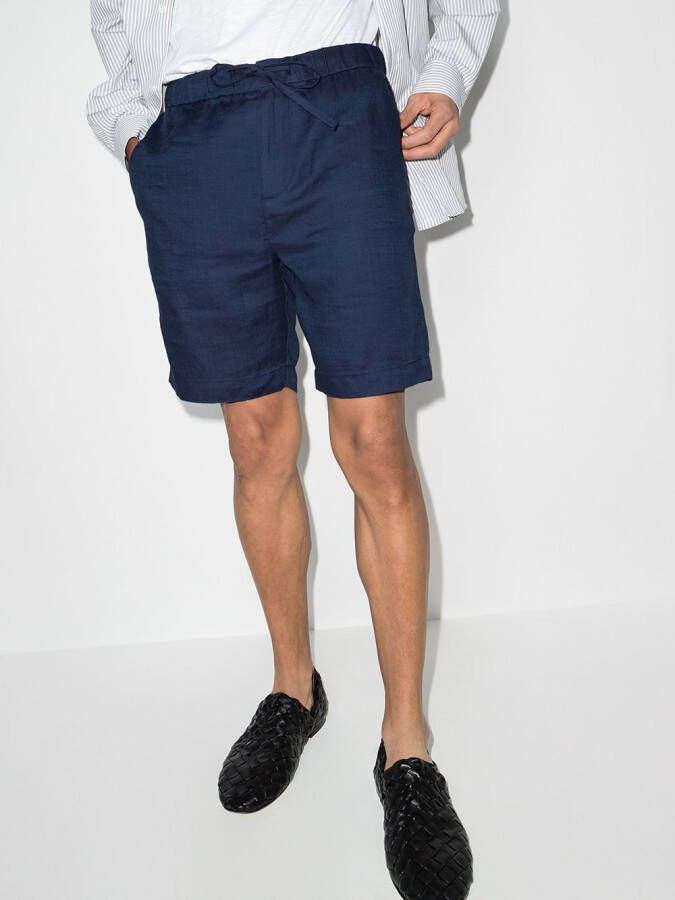 Frescobol Carioca Chino shorts met trekkoordtaille Blauw