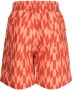 Frescobol Carioca Zwembroek met geometrische print Rood - Thumbnail 2