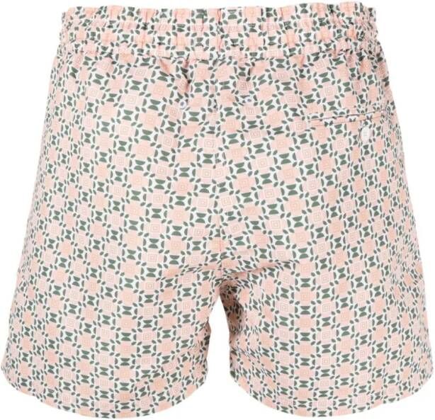Frescobol Carioca Zwembroek met geometrische print Oranje