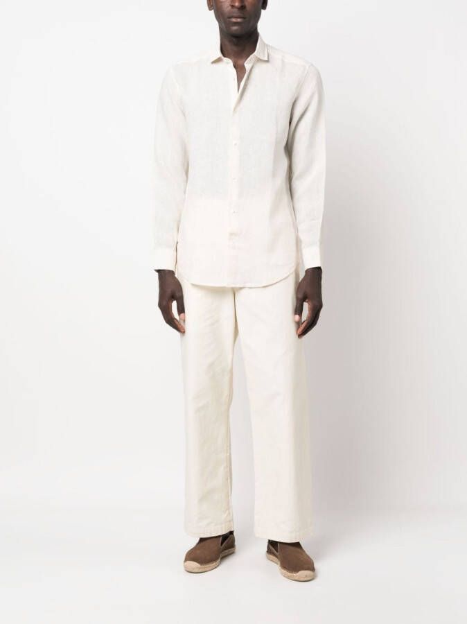 Frescobol Carioca Linnen overhemd Beige