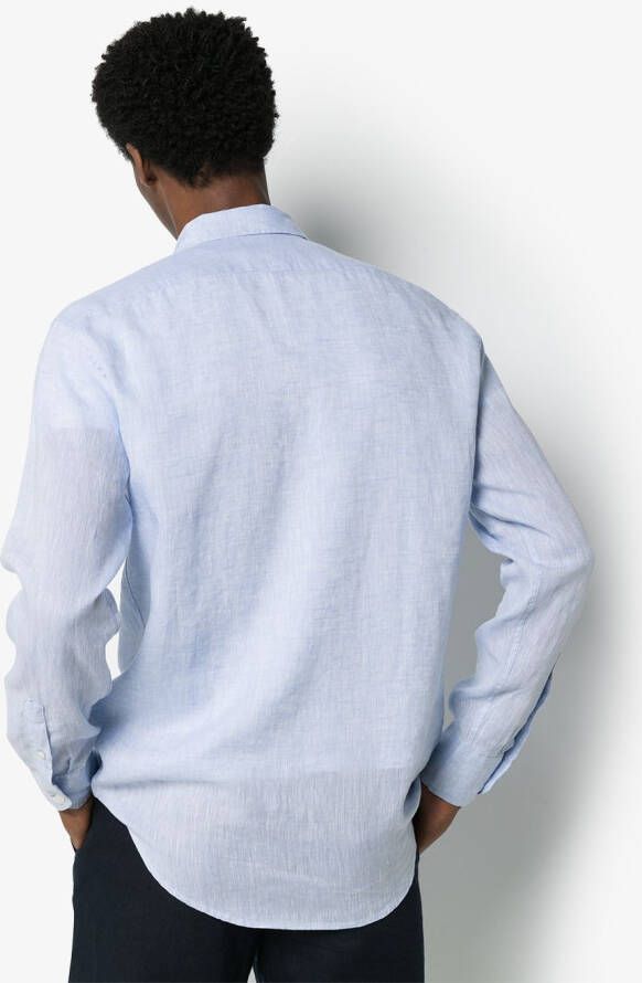 Frescobol Carioca Linnen overhemd Blauw