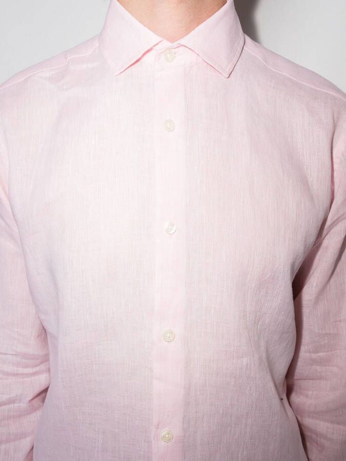 Frescobol Carioca Antonio linnen overhemd Roze