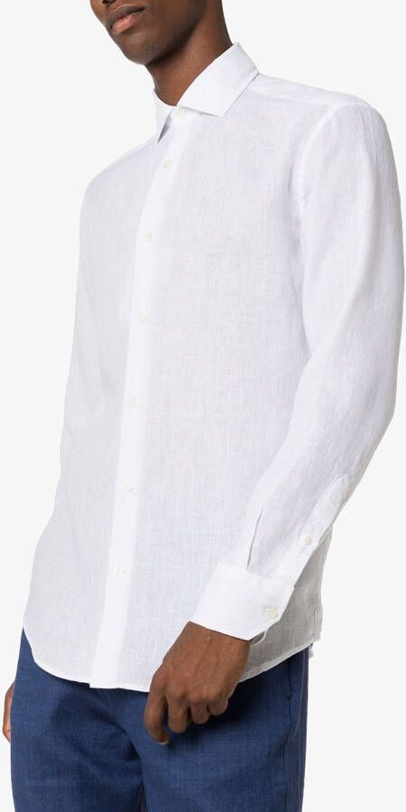 Frescobol Carioca Linnen overhemd Wit