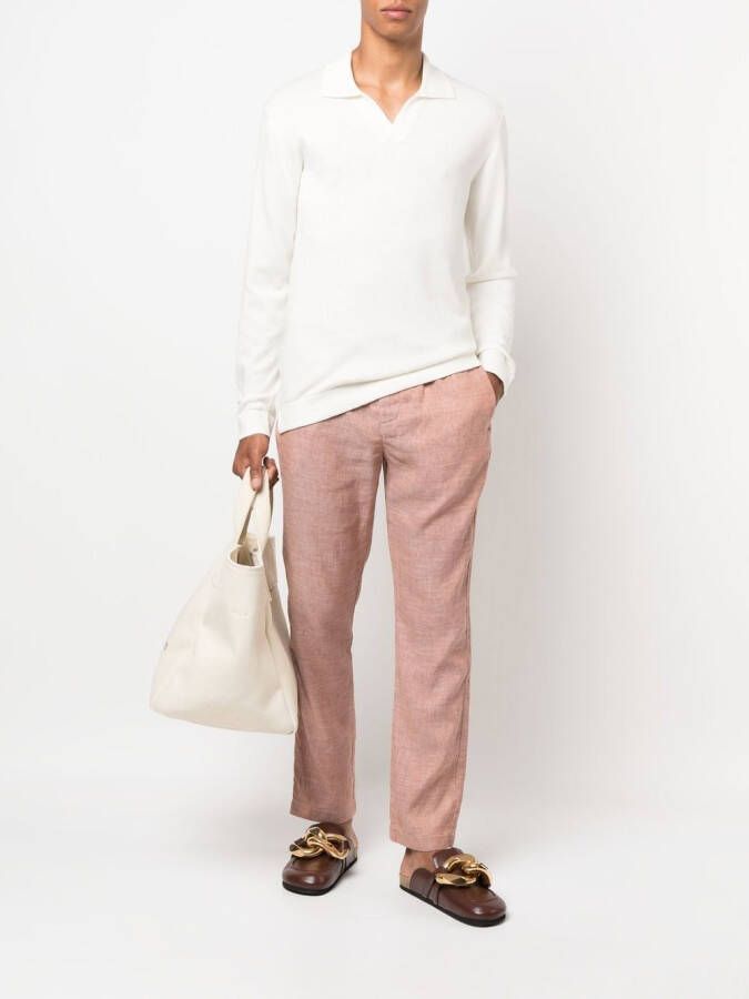 Frescobol Carioca Poloshirt met lange mouwen Beige