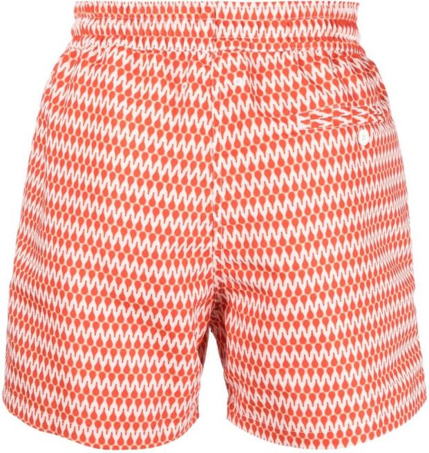Frescobol Carioca Zwembroek met print Oranje