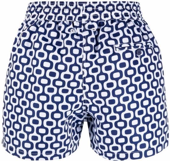 Frescobol Carioca Zwembroek met geometrische print Blauw