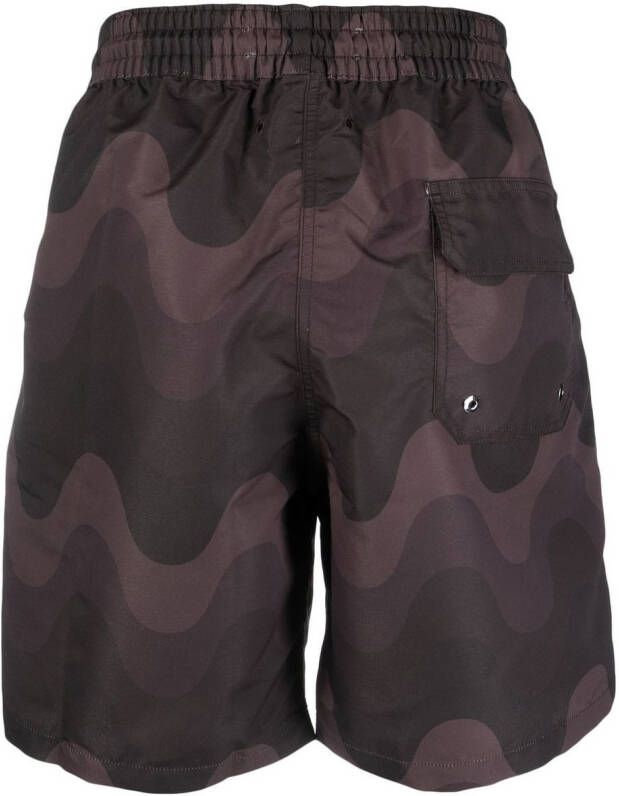 Frescobol Carioca Zwembroek met print Bruin