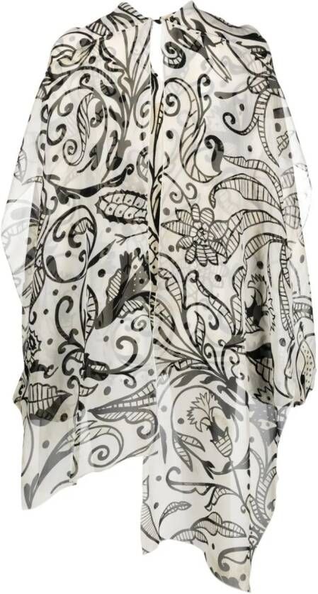 F.R.S For Restless Sleepers Blouse met print Wit