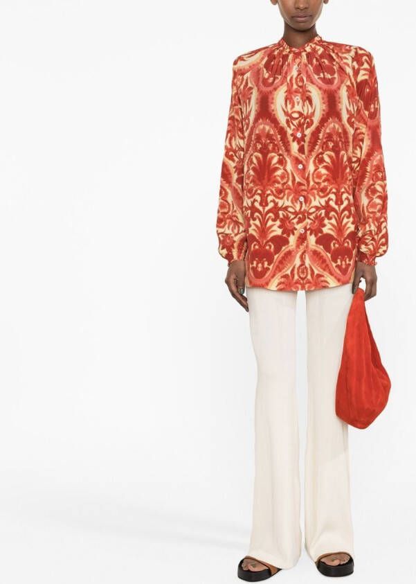F.R.S For Restless Sleepers Blouse met grafische print Rood