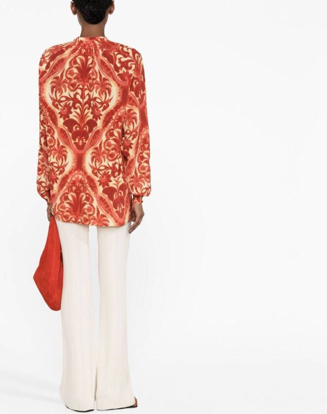 F.R.S For Restless Sleepers Blouse met grafische print Rood