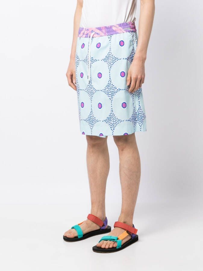 Fumito Ganryu Shorts met trekkoord Blauw