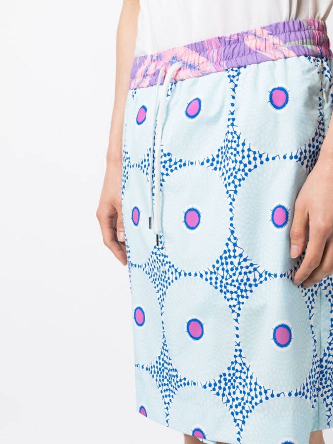 Fumito Ganryu Shorts met trekkoord Blauw