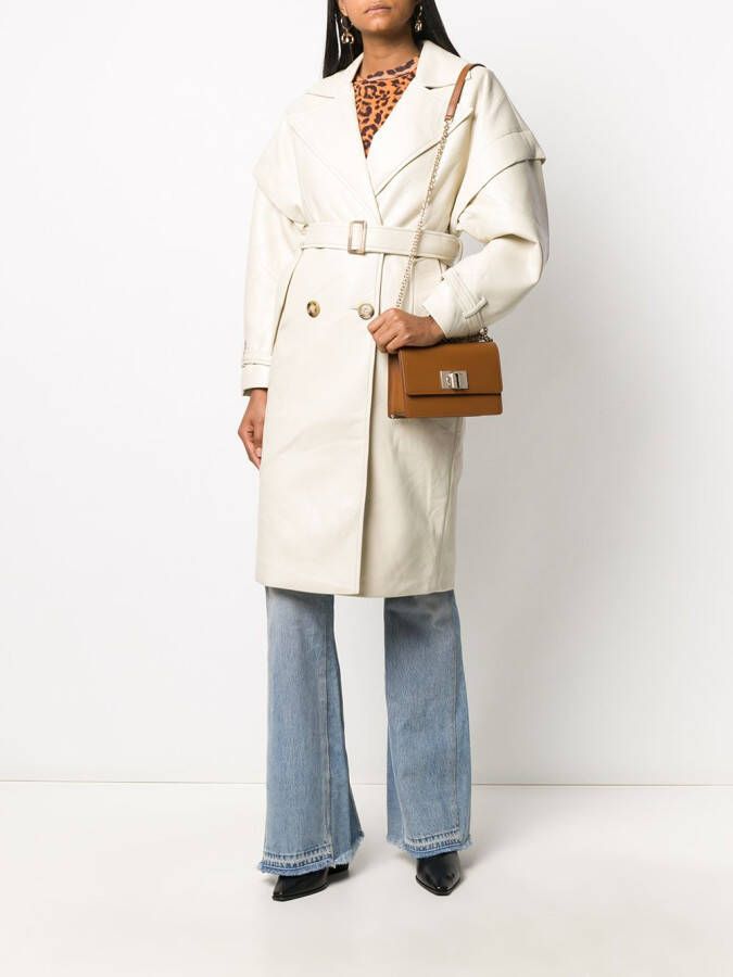Furla 1927 crossbodytas met draaislot Bruin