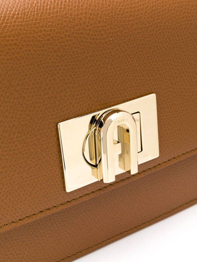 Furla 1927 crossbodytas met draaislot Bruin