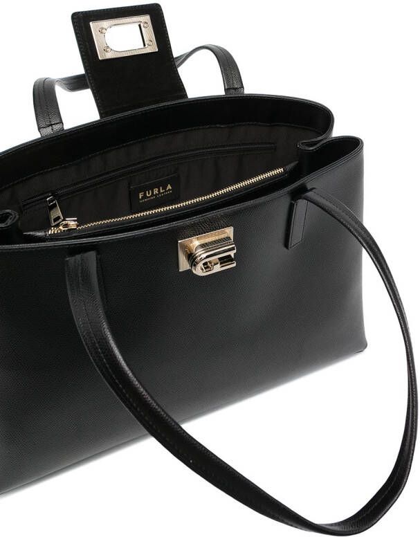Furla 1927 leren draagtas Zwart