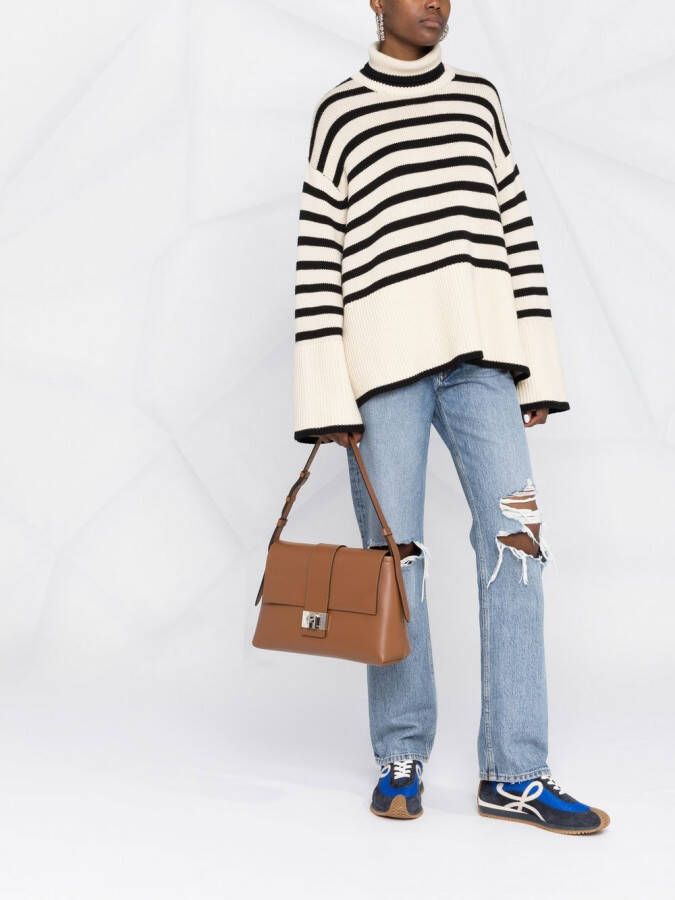 Furla Charlie leren shopper Bruin