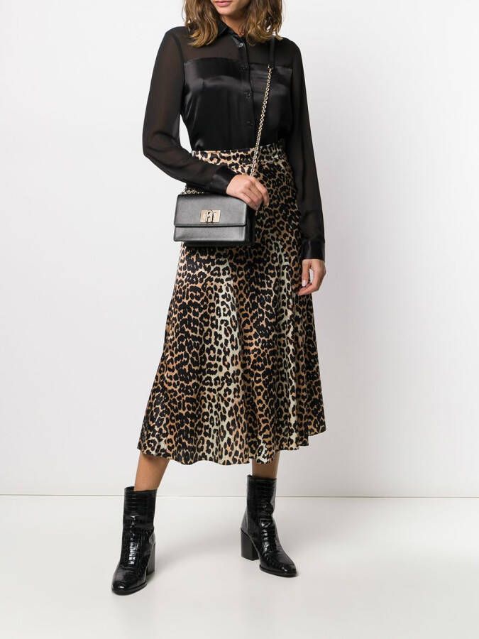 Furla Crossbodytas met monogram Zwart