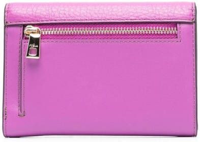 Furla Portemonnee met logoplakkaat Paars