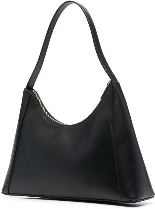 Furla Schoudertas met logoplakkaat Zwart