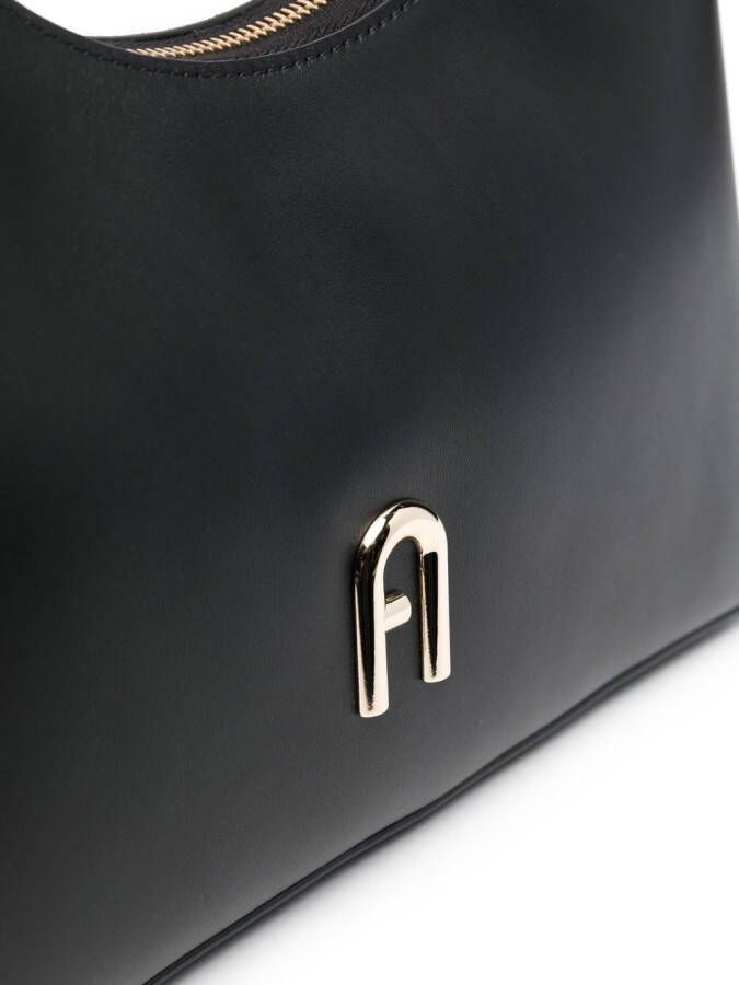 Furla Schoudertas met logoplakkaat Zwart