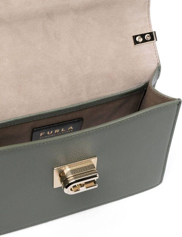 Furla 1927 leren crossbodytas Groen
