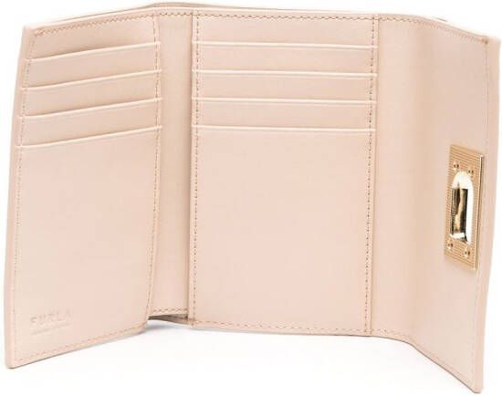 Furla Portemonnee met logoplakkaat Beige