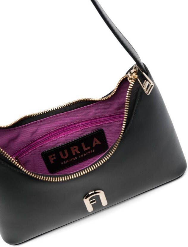 Furla Schoudertas met logoplakkaat Zwart