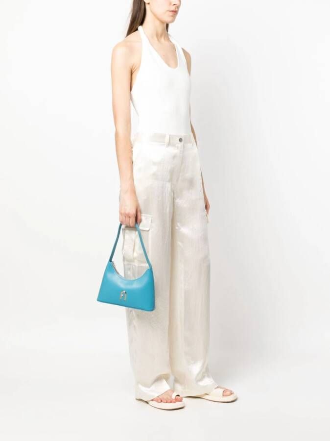 Furla Diamante leren shopper Blauw