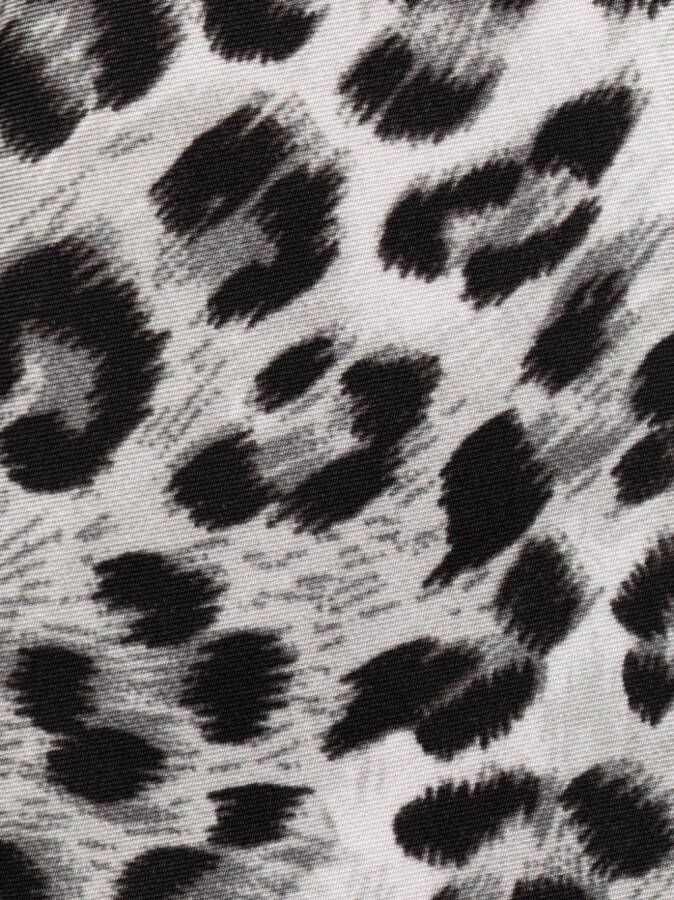 FURSAC Stropdas met luipaardprint Zwart