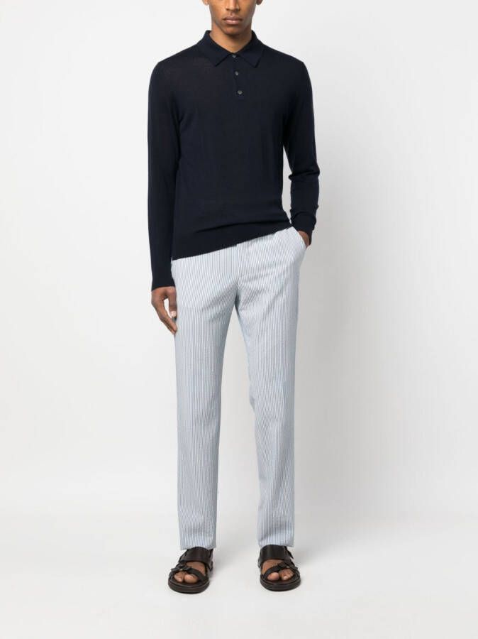 FURSAC Poloshirt met lange mouwen Blauw