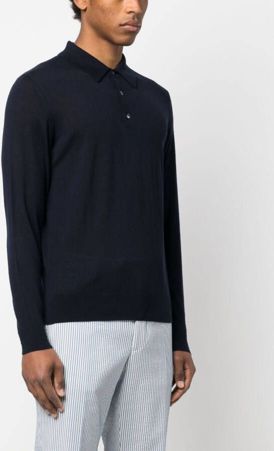 FURSAC Poloshirt met lange mouwen Blauw