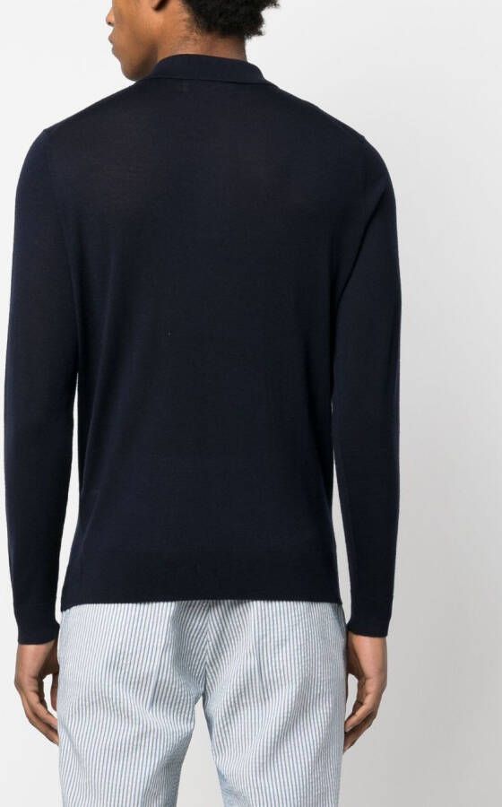 FURSAC Poloshirt met lange mouwen Blauw