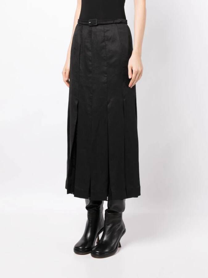 Gabriela Hearst Linnen rok Zwart
