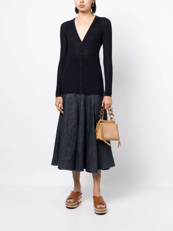 Gabriela Hearst Ribgebreid vest Blauw