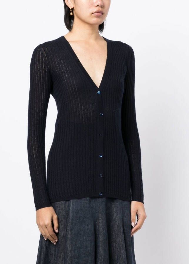 Gabriela Hearst Ribgebreid vest Blauw