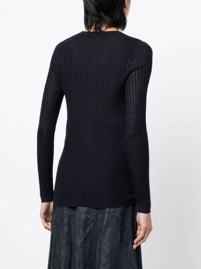 Gabriela Hearst Ribgebreid vest Blauw