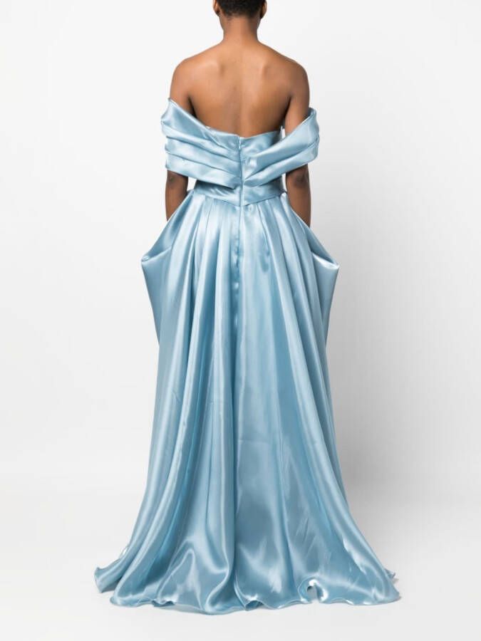 Gaby Charbachy Maxi-jurk verfraaid met pailletten Blauw