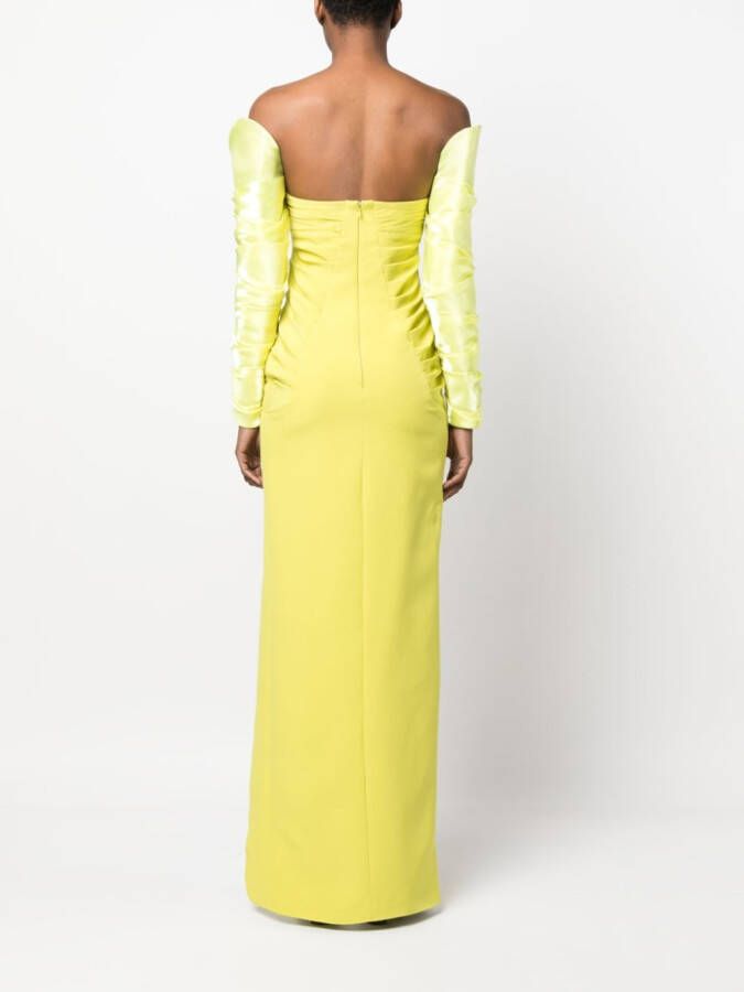 Gaby Charbachy Off-shoulder avondjurk Groen