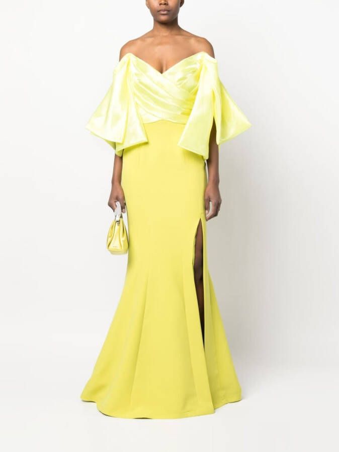 Gaby Charbachy Off-shoulder maxi-jurk Groen