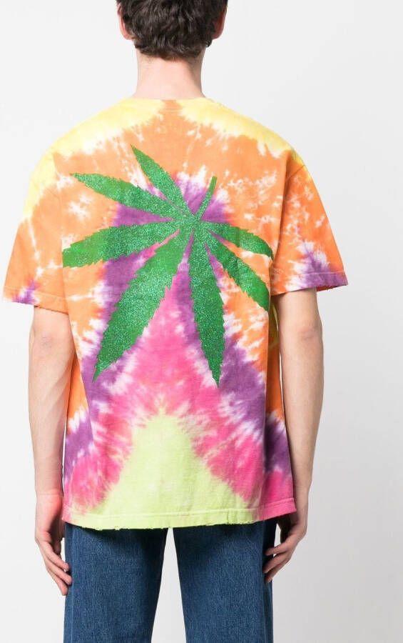 GALLERY DEPT. T-shirt met tie-dye print Geel