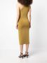 Galvan London Asymmetrische jurk Bruin - Thumbnail 4